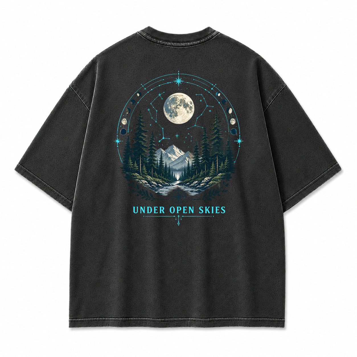 Moonlit Wildwood Compass Graphic T-Shirt