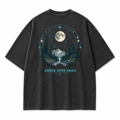 Moonlit Wildwood Compass Graphic T-Shirt