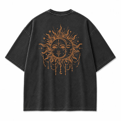 Sun Moon Celestial Spirit Graphic T-Shirt