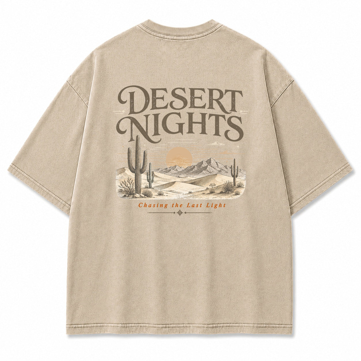 Cactus Dusk Desert Landscape Graphic T-Shirt