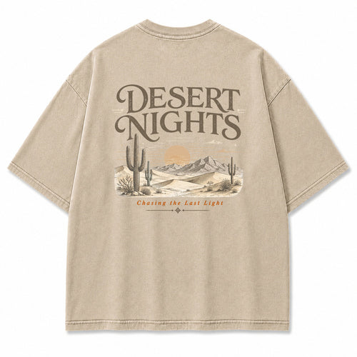 Cactus Dusk Desert Landscape Graphic T-Shirt