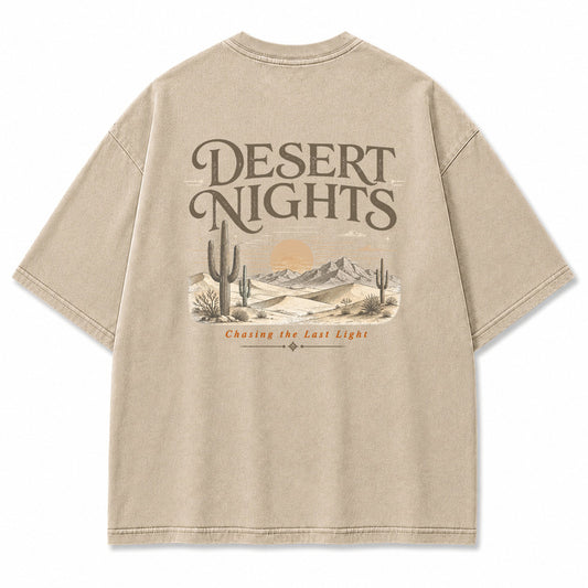Cactus Dusk Desert Landscape Graphic T-Shirt