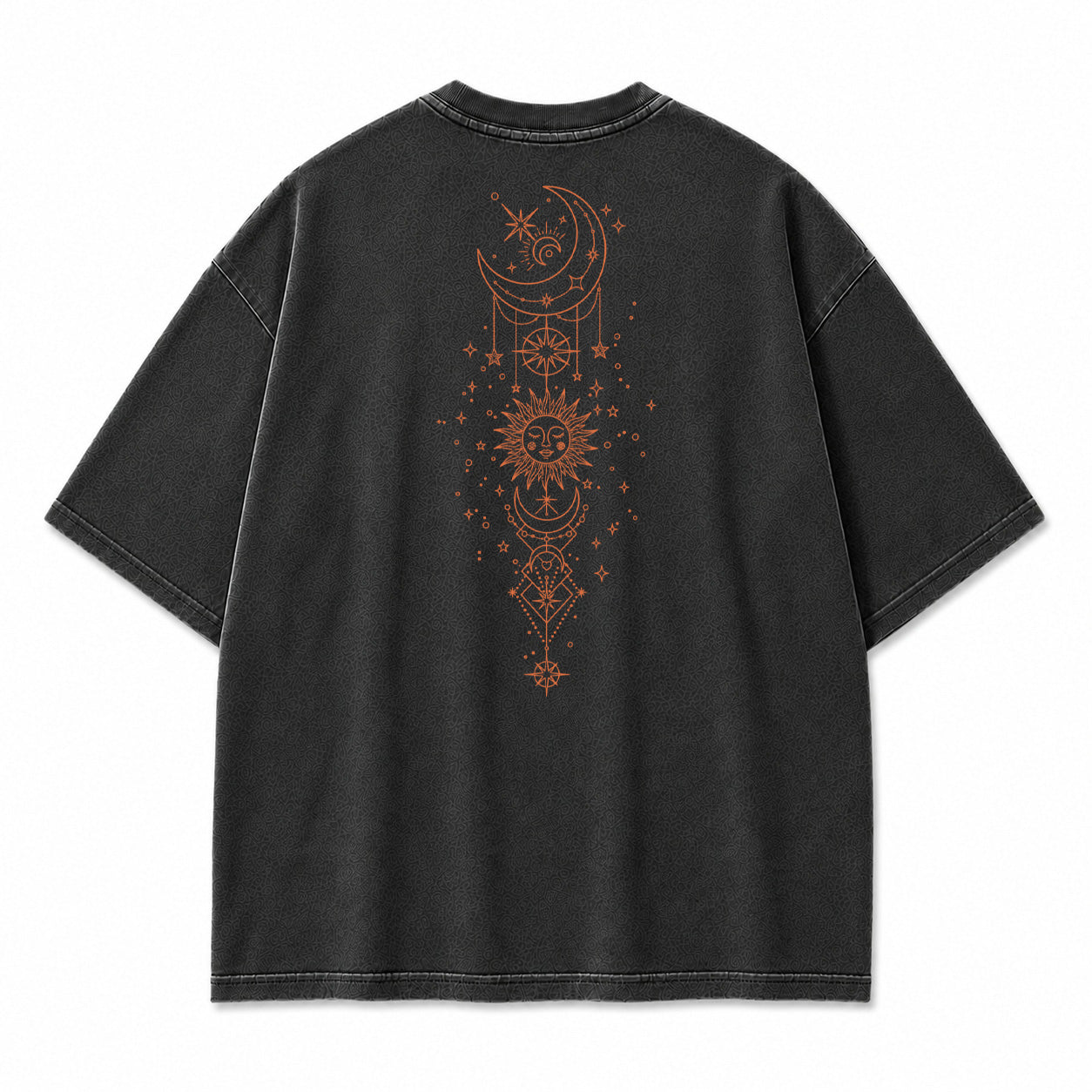 Celestial Harmony Sun Moon Graphic T-Shirt