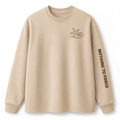 Ocean Breeze Wave Washed Graphic Long Sleeve Tee