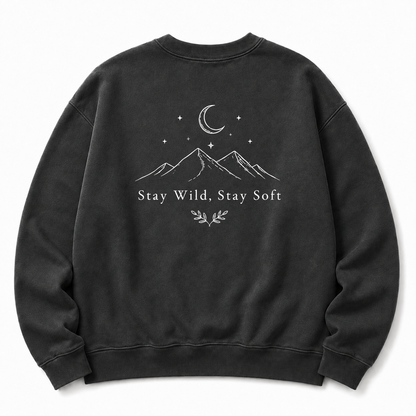 Stay Wild Stay Soft Washed Graphic Sweatshirt