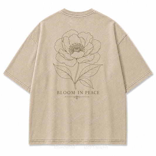 Bloom In Peace Floral Graphic T-Shirt