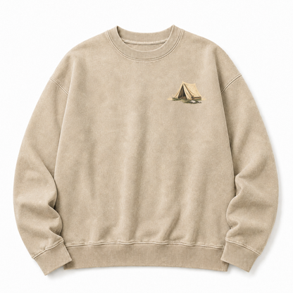 Camp Coffee Mornings Washed Graphic Sweatshirt