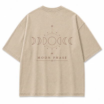 Moon Phase Minimal Graphic T-Shirt