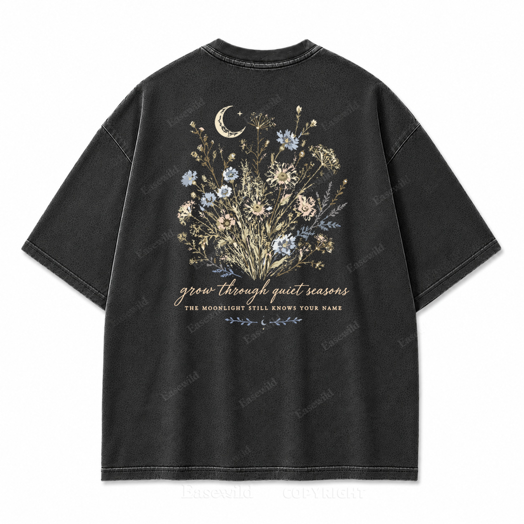 Grow Through Quiet Seasons Washed Back Print Tee