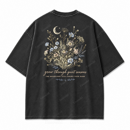 Grow Through Quiet Seasons Washed Back Print Tee