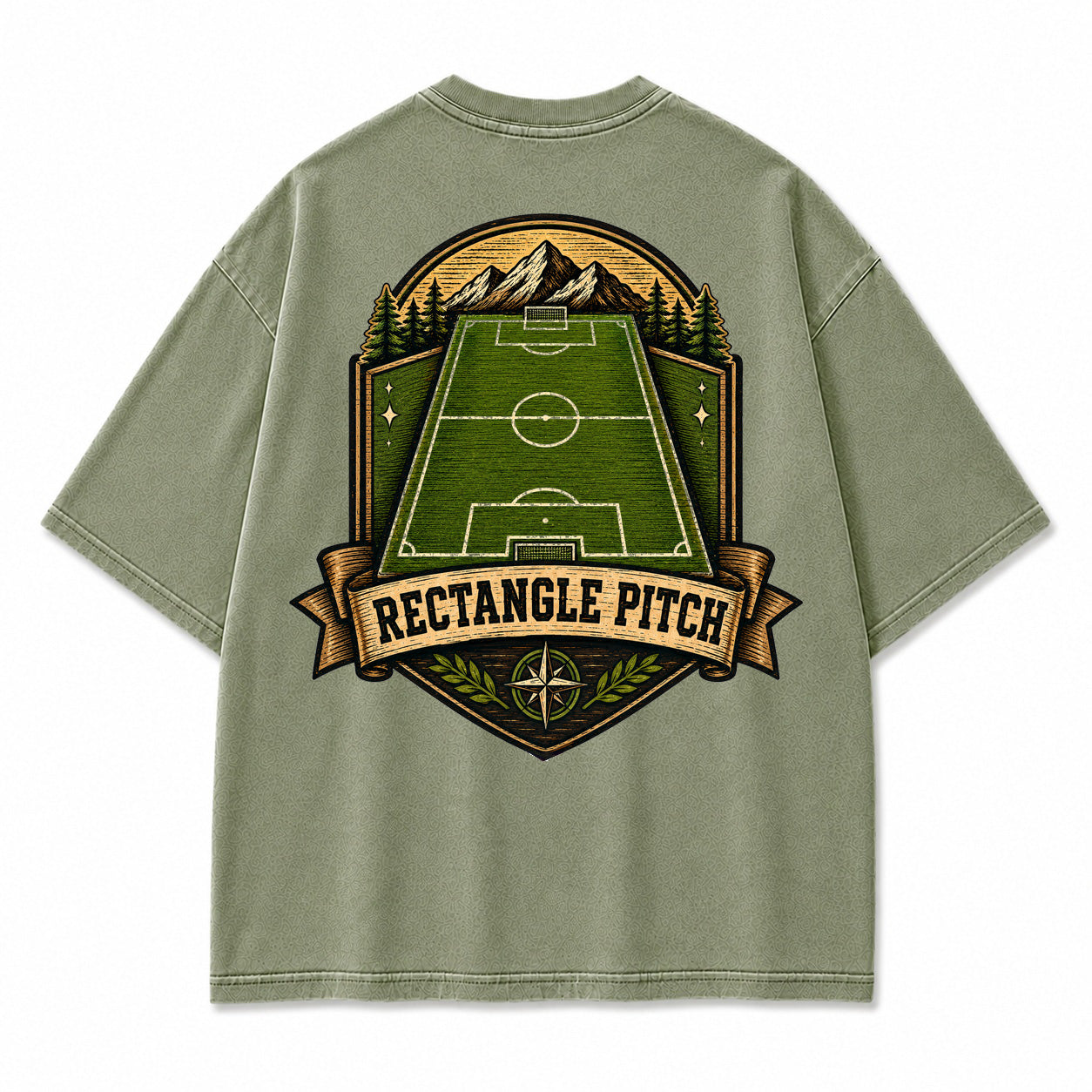 Rectangle Pitch Vintage Graphic T-Shirt