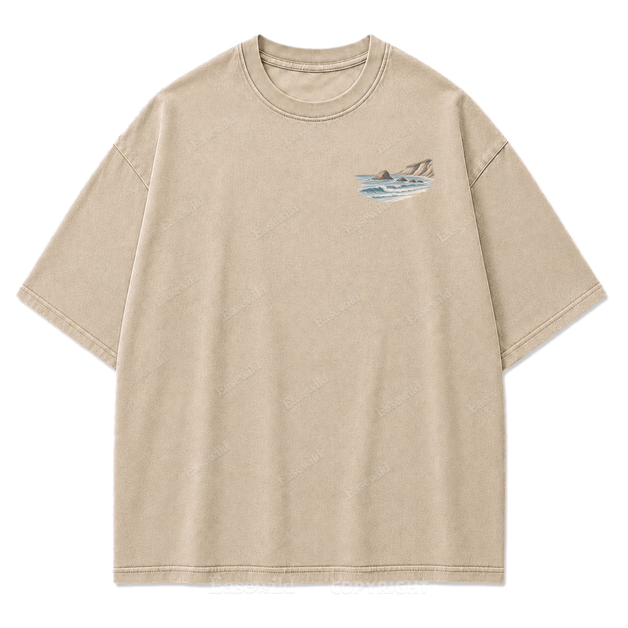 Let the Tide Reset Me Washed Print Tee