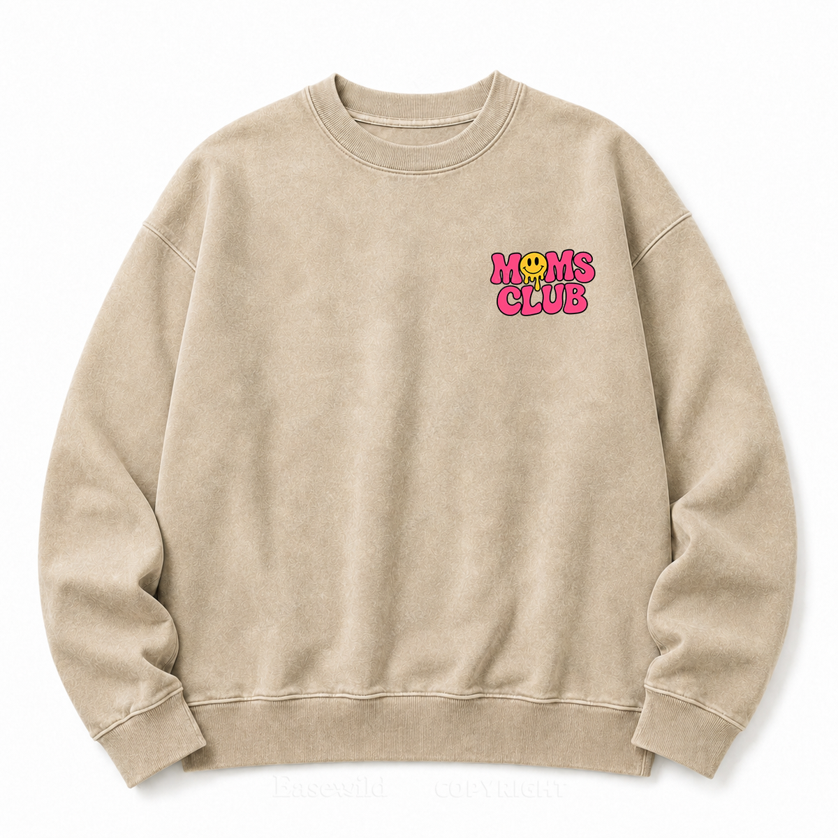 Overstimulated Moms Club Washed Graphic Sweatshirt