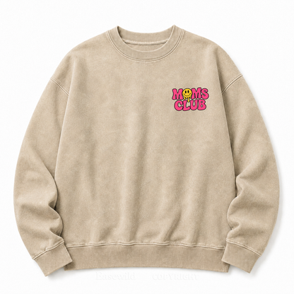 Overstimulated Moms Club Washed Graphic Sweatshirt