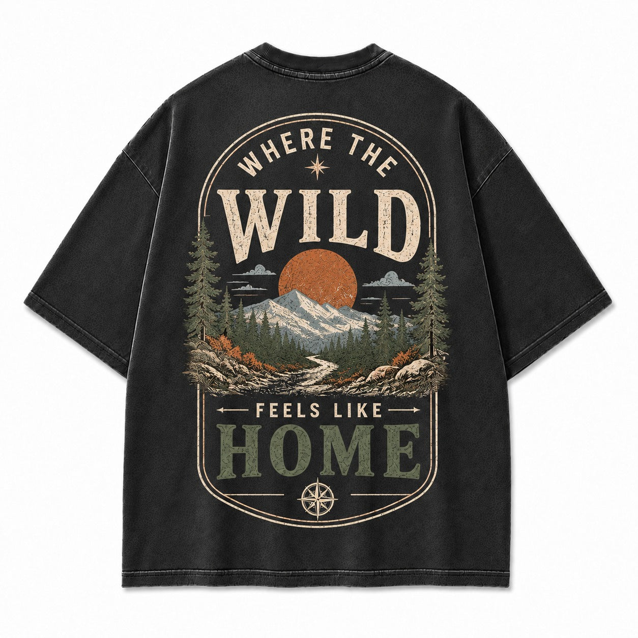 Where the Wild Feels Like Home Washed T-Shirt