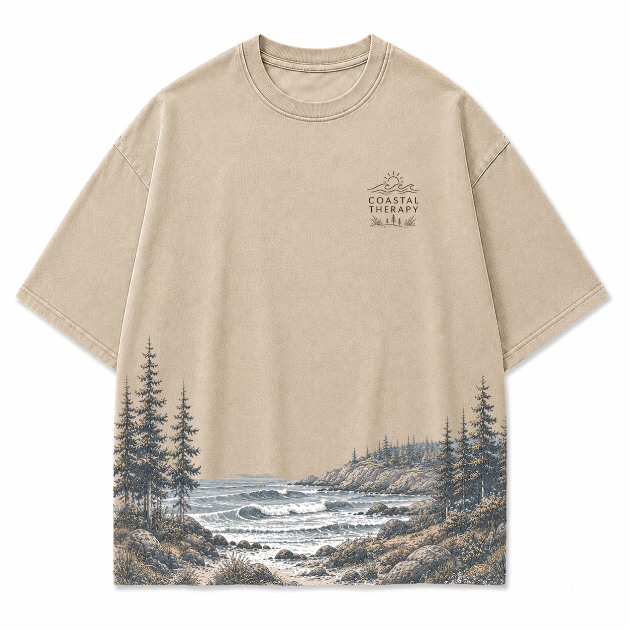 Coastal Therapy Landscape Scenic Hem Tee