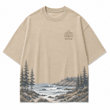 Coastal Therapy Landscape Graphic T-Shirt