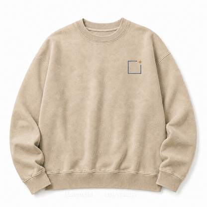 "Don't Box Me In" Graphic Washed Sweatshirt
