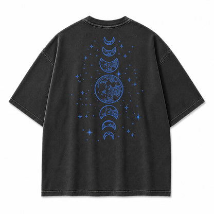 Moon Phase Alignment Celestial Graphic T-Shirt