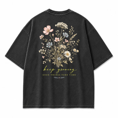 Keep Growing Floral Graphic T-Shirt