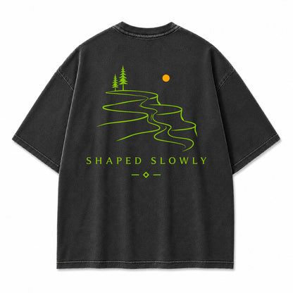 Shaped Slowly Canyon River Graphic T-Shirt
