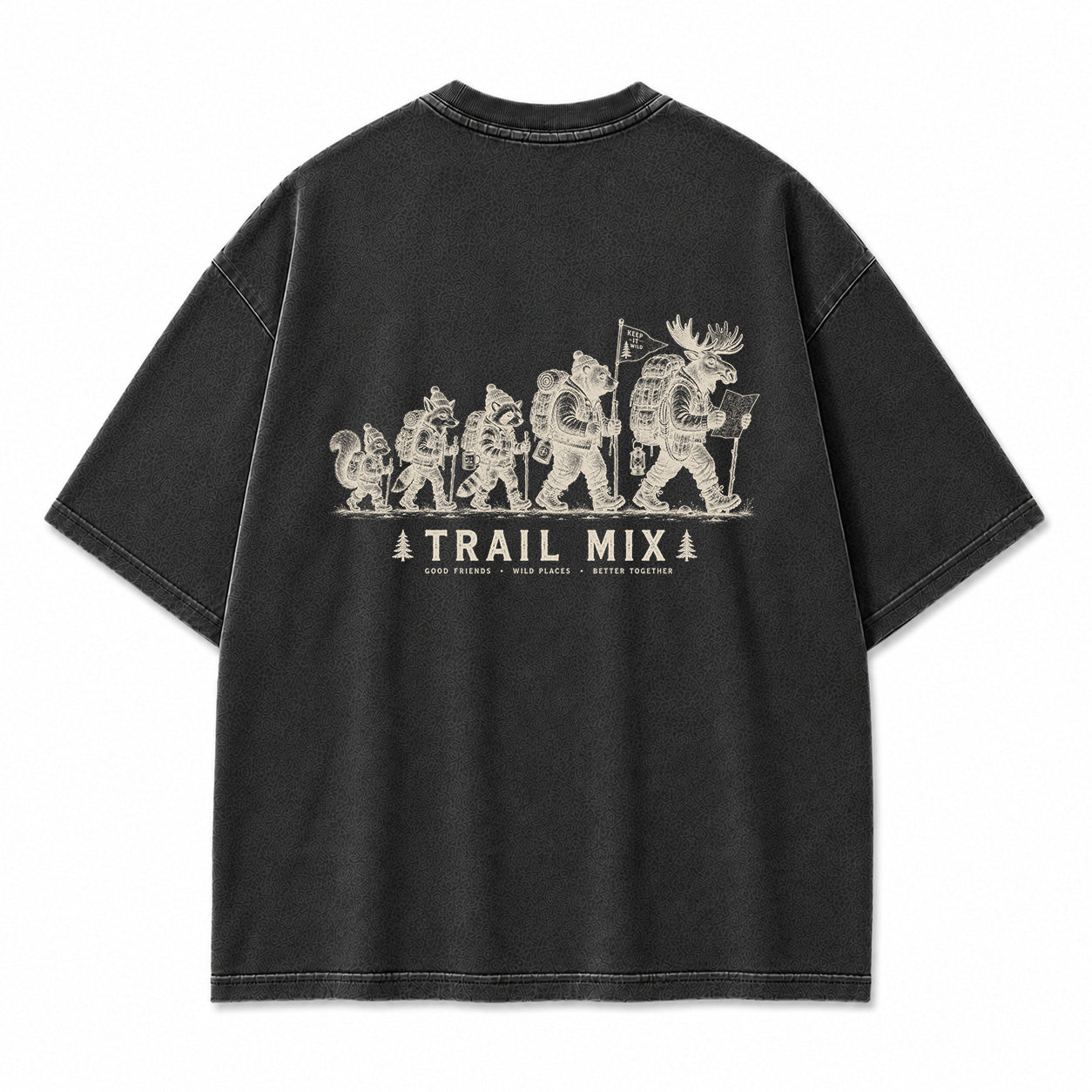 Trail Mix Woodland Hiking Crew Graphic T-Shirt