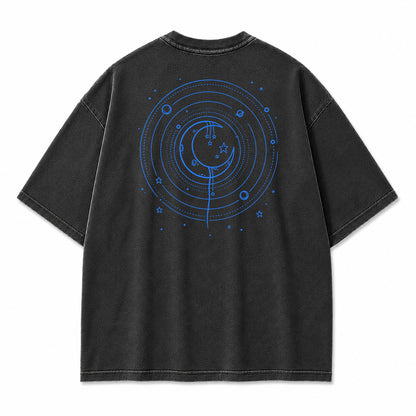 Celestial Moon Orbit Graphic T-Shirt
