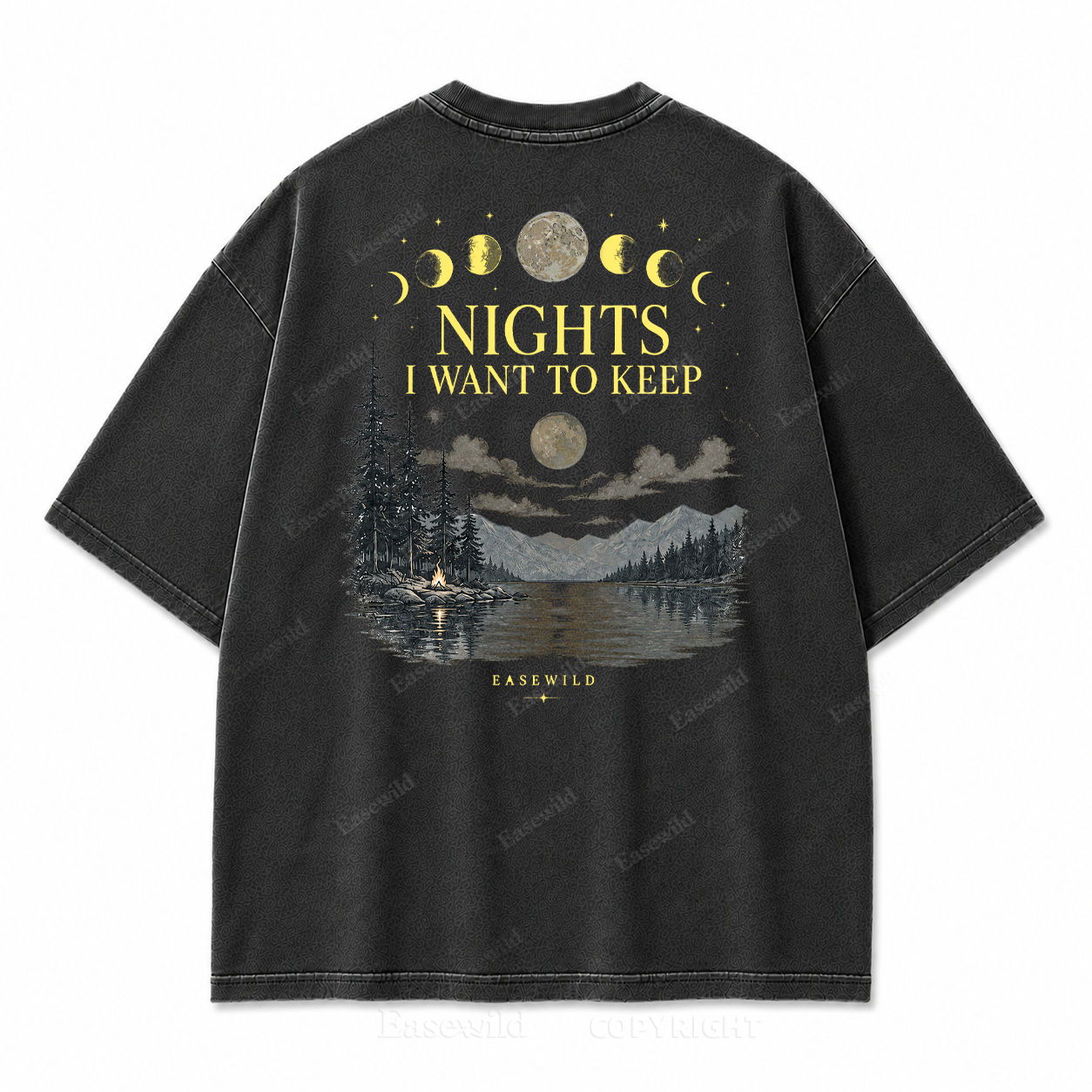 Nights I Want to Keep Washed Back Print Tee