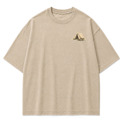 T-Shirt mit Lakeside Coffee Washed Print