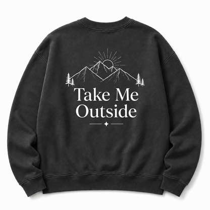 Take Me Outside Washed Grafik-Sweatshirt