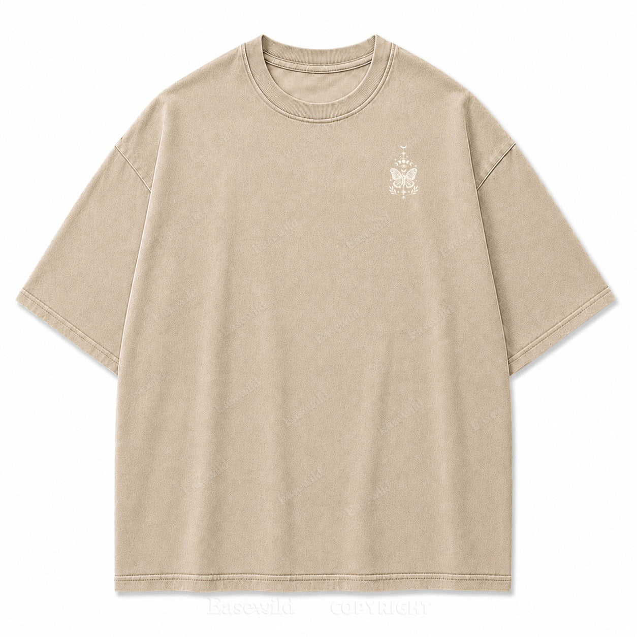 Lunar Magic Celestial Moth Moon‑Phase Graphic Print Tee