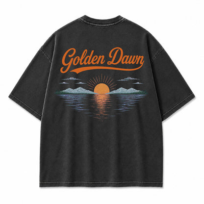Golden Dawn Lake Graphic T-Shirt
