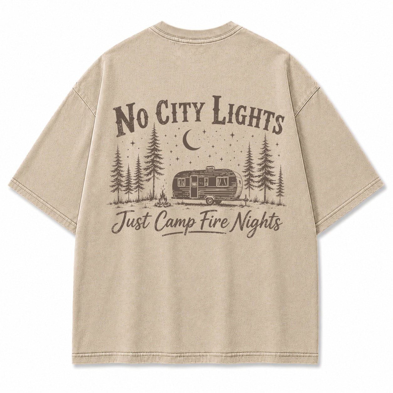 No City Lights Campfire Graphic T-Shirt