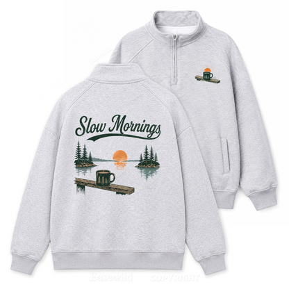 Slow Mornings Lakefront Zip Pullover Sweatshirt