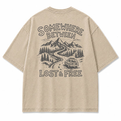 Somewhere Between Lost & Free Graphic T-Shirt