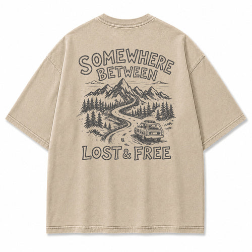 Somewhere Between Lost & Free Graphic T-Shirt