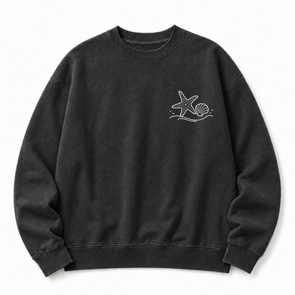 Ocean Breeze Washed Graphic Sweatshirt