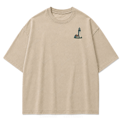 Salt Air Lighthouse Washed Print Tee