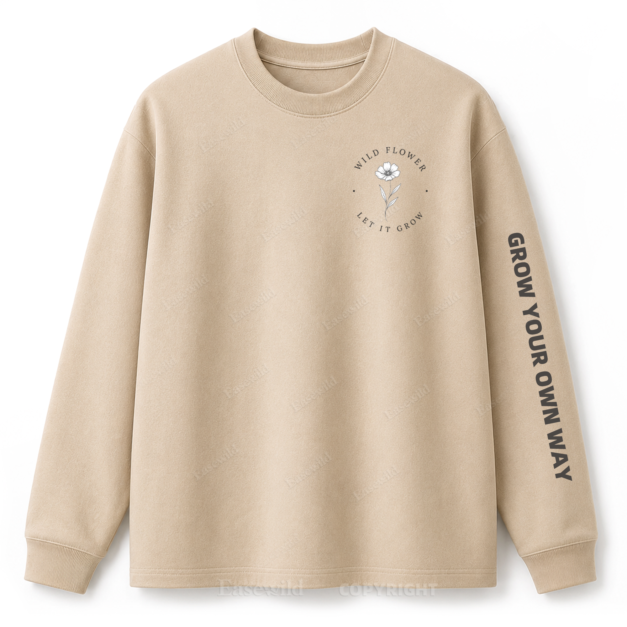 Wild Flower Minimal Graphic Long Sleeve Tee