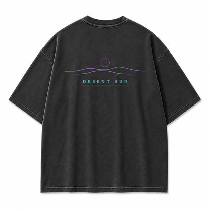 Desert Sun Minimal Horizon Graphic T-Shirt