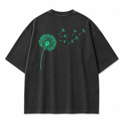 Drifting Wishes Dandelion Graphic T-Shirt