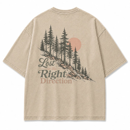 Lost in the Right Direction Back Print T-Shirt