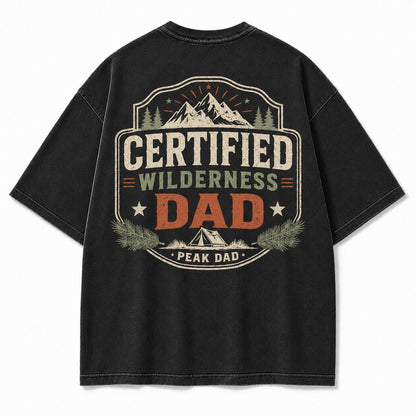 Certified Wilderness Dad Washed T-Shirt