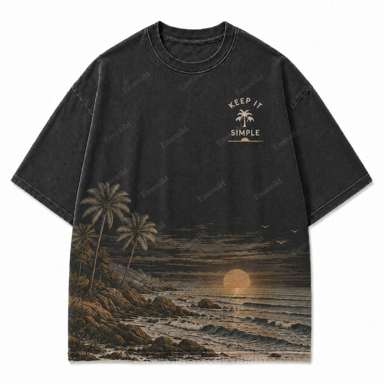 Keep It Simple Coastal Grafik-T-Shirt