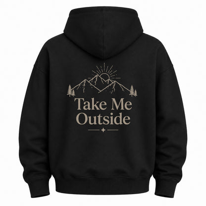 Take Me Outside Graphic Washed Hoodie