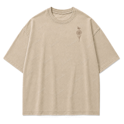 T-Shirt mit Wildblumen-Grafikdruck „Rest Among Wildflowers“