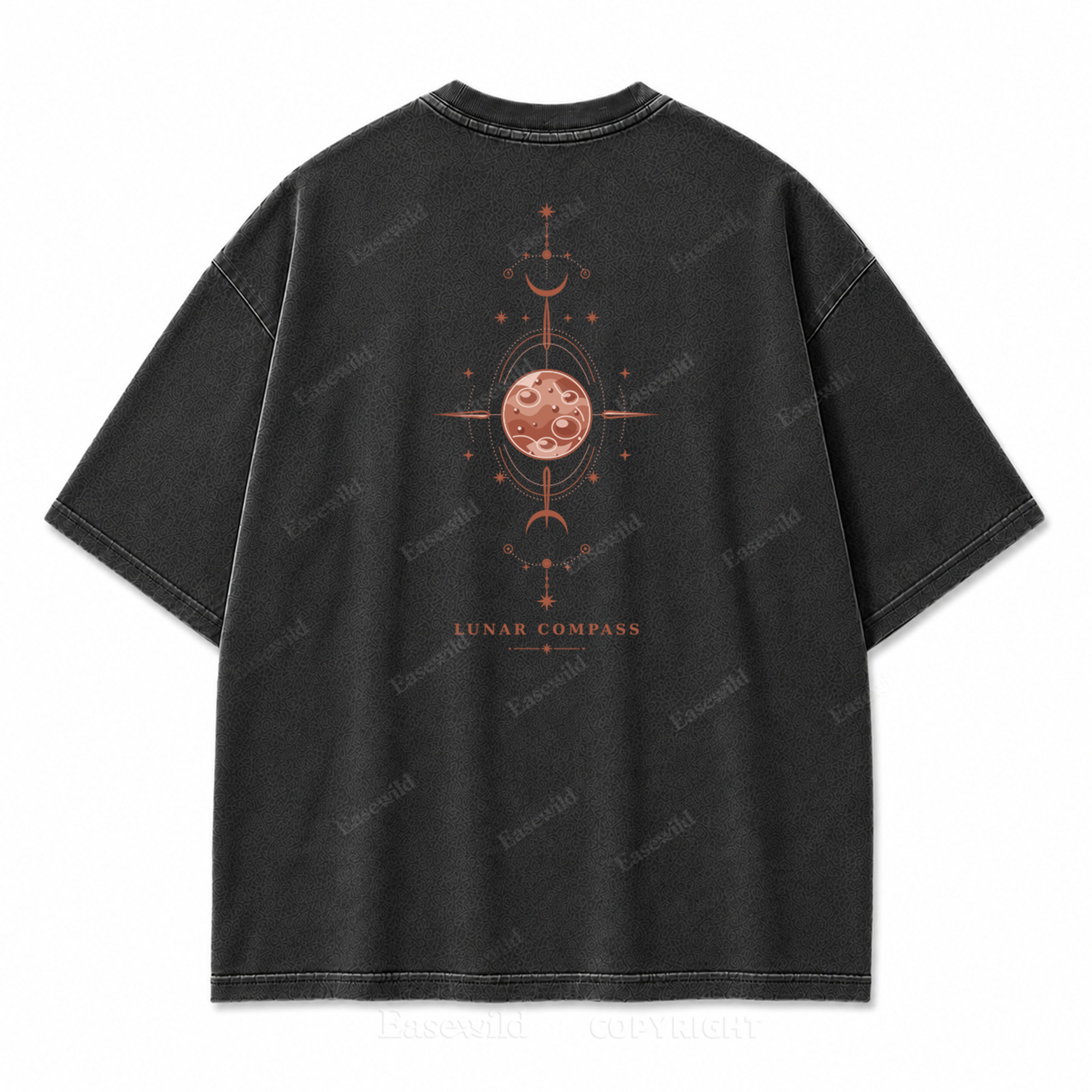 Lunar Compass Washed Back Print Tee
