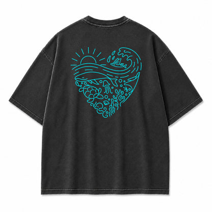 Coastal Wave Harmony Graphic T-Shirt