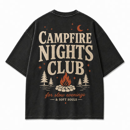Campfire Nights Club Relaxed Graphic Tee