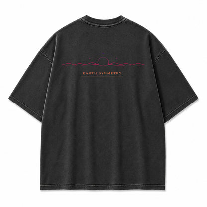 Earth Symmetry Desert Horizon Graphic T-Shirt